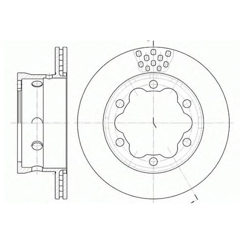 фото Комплект тормозных дисков задний remsa 6623.10 285x22 для mercedes-benz, volkswagen (2 шт.)