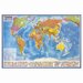 Карта мира политическая 101х70 см, комплект 5 шт., 1:32М, с ламинацией, интерактивная, в тубусе, BRAUBERG, 112382