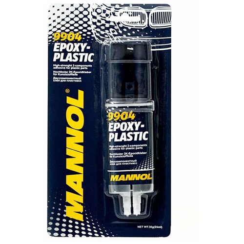 Клей эпоксидный Mannol Epoxy-Plastic 9904, 30 г, 30 мл jb weld plastic epoxy putty 2 ounce