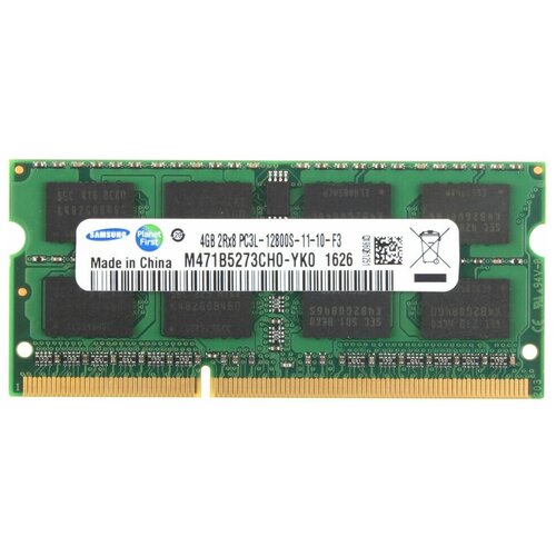 Оперативная память Samsung 4 ГБ PC3L (DDR3L) 1600 МГц SODIMM 1,35v оперативная память samsung оперативная память samsung m471b5273dh0 ck0 ddriii 4gb