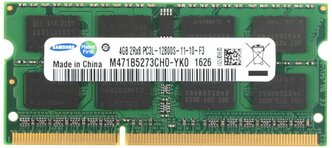 Оперативная память Samsung 4 ГБ PC3L (DDR3L) 1600 МГц SODIMM 1,35v