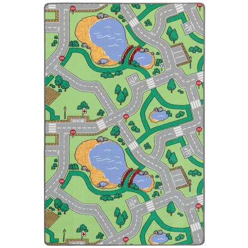 Детский игровой коврик с дорогой Playmat Motor Road Grey-G9 прямоугольник (133*200 см)