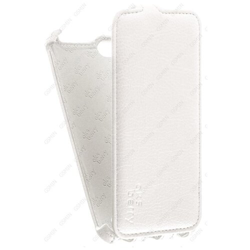 Кожаный чехол для Lenovo Vibe C (A2020) Aksberry Protective Flip Case (Белый)