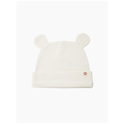 фото 90115, шапочка для новорождённых happy baby набор шапочек для девочки и для мальчика, 2 шт, с ушками, розовый молочный флористический принт, размер 43