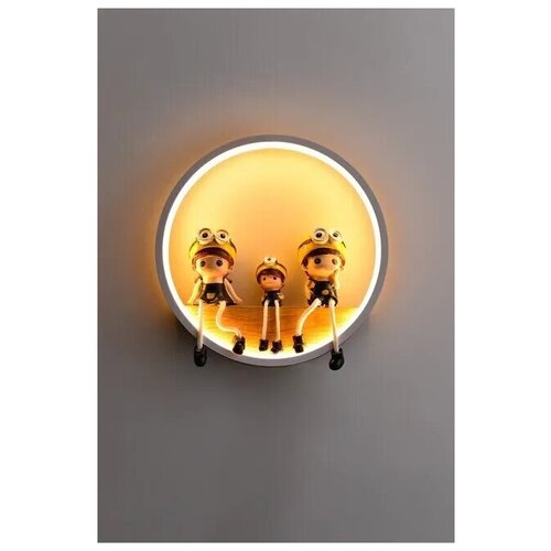 Светильник настенный, Бра Kalwinwood, миньоны, LED, теплый свет