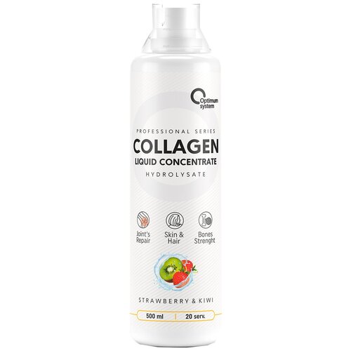 коллаген optimum system collagen concentrate liquid 500 мл апельcин лимон Optimum System Collagen Concentrate Liquid 500 мл (Optimum System) Клубника-киви