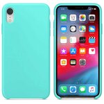 Силиконовый чехол для Iphone XR Skiico / Противоударный чехол для Айфон ХР SoftTouch Бирюзовый - изображение