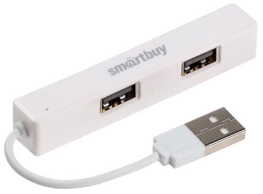 USB 2.0 Хаб Smartbuy 408, 4 порта, белый (SBHA-408-W)