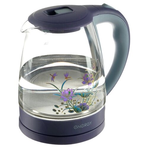 Чайник электрический ENERGY E-287 стекло 2 л 1500 Вт подсветка синий 291500₽