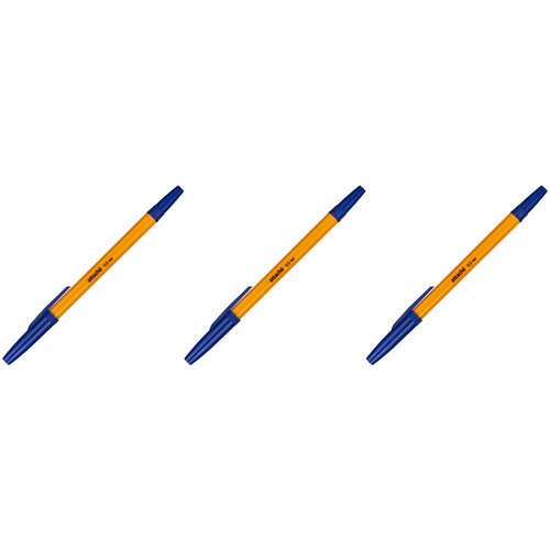Ручка шариковая автоматическая. Attache Economy оранжевый корпус, синий стрежень-3ШТ