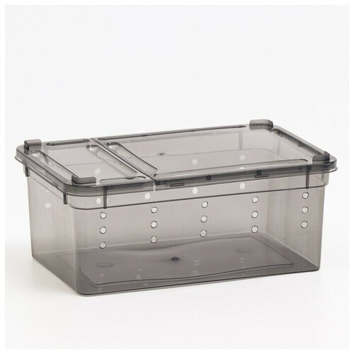 Переноска - отсадник для рептилий 19 х 125 х 75 см черная 750₽