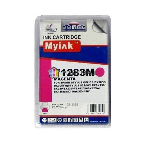 Картридж MyInk для EPSON St S22/SX125/Office BX305 Magenta (7 ml, Pigment) T1283