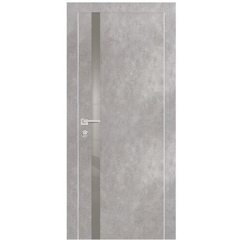 Межкомнатные двери PROFILO PORTE Серия PX AL кромка PX-8 AL кромка с 2-х ст. Серый бетон серый лакобель