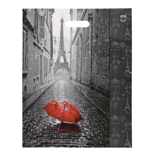 Пакет с вырубной ручкой ПВД, 45х38 см, 