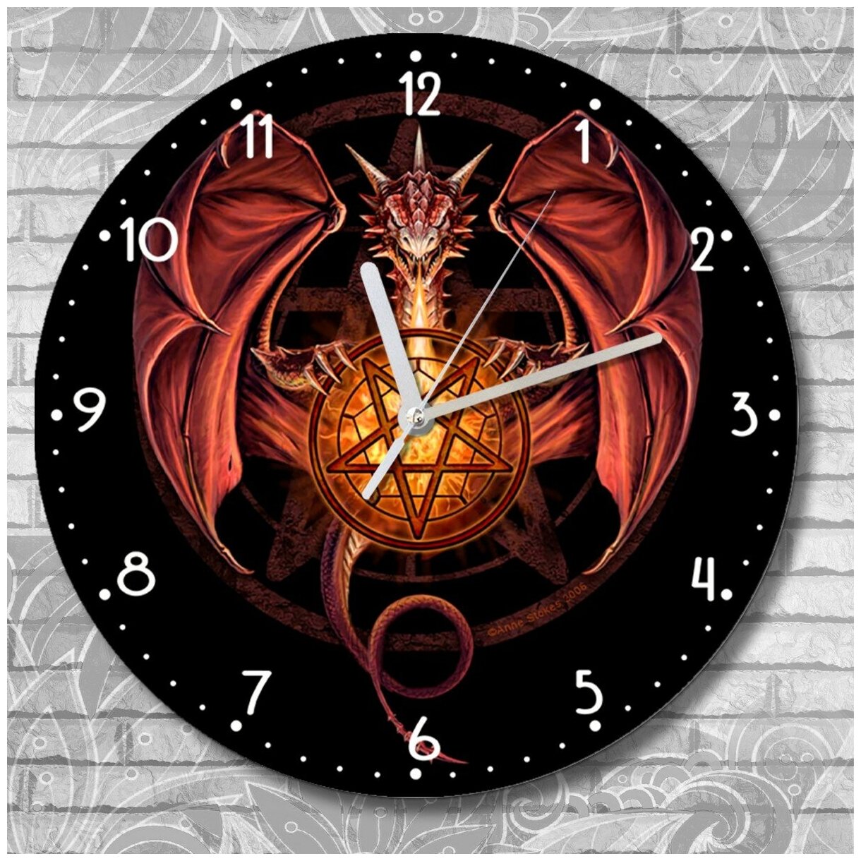 Настенные часы УФ фэнтези дракон - 3238