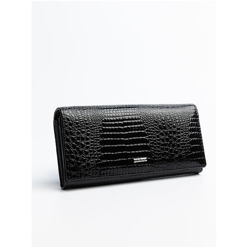 Кошелек Mellero, фактура под рептилию, черный