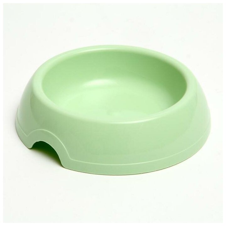 фото Миска для кошек и собак, светло-зеленый, 14,5 х 3 см, 0,2 л