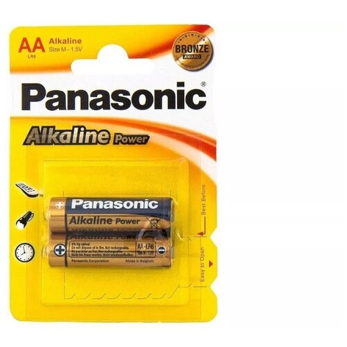 Батарейка Panasonic Alkaline Power LR03REB/2BP, AAA щелочная, 2 шт