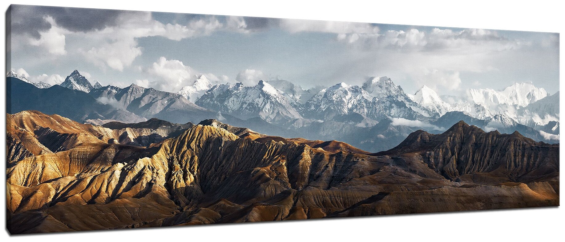 Картина Уютная стена "Головокружительная панорама гор" 200х60 см