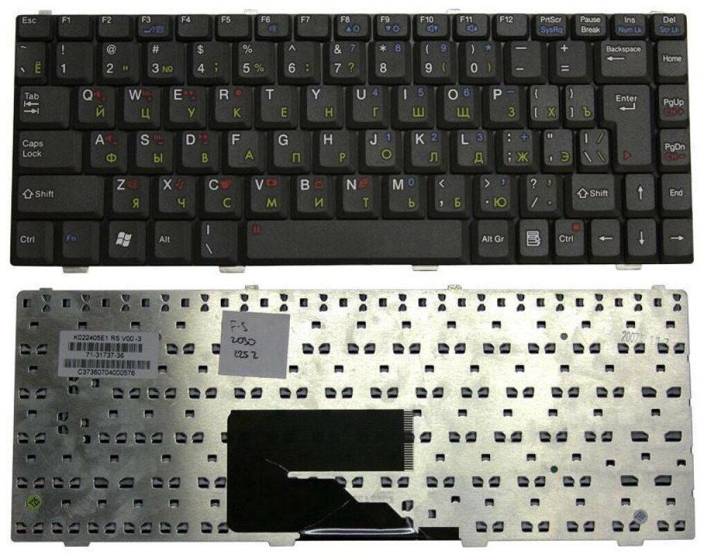 Клавиатура для ноутбука Fujitsu-Siemens Amilo V2030 V2033 V2035 V3515 Li1705 черная