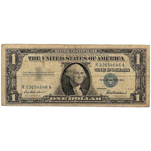 банкнота номиналом 1 доллар 1969 года сша Доллар 1957 года США 33654646