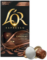 Кофе в алюминиевых капсулах L'or Espresso Chocolate с ароматом шоколада, для системы Nespresso, 10 штук, 52 г