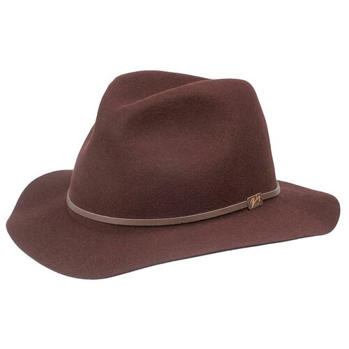 фото Шляпа федора bailey, шерсть, утепленная, размер 59, бордовый
