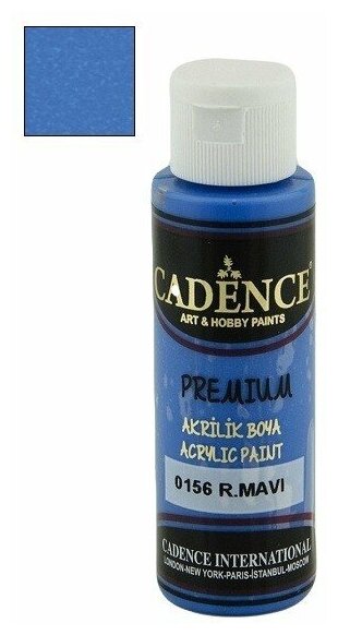 Акриловая краска Cadence Premium Acrylic Paint, 70 мл. Royal Blue-0156