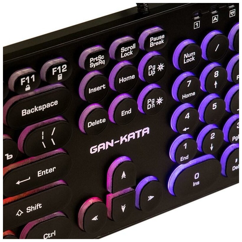Dialog Gan-Kata Клавиатура KGK-16U BLACK - игровая с RGB-подсветкой USB черная