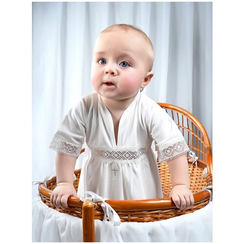 фото 0371/3 платье крестильное, 80 белый leo