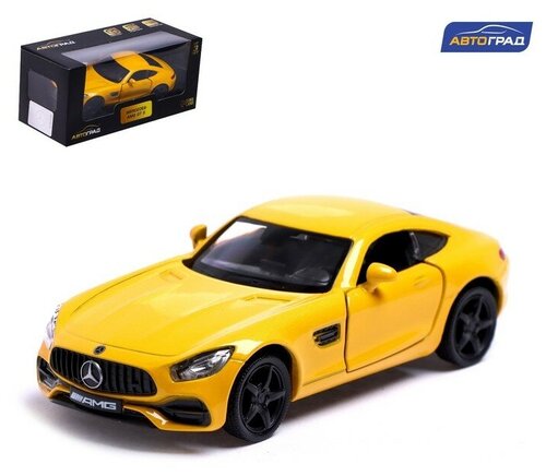 Машина металлическая MERCEDES-AMG GT S, 1:32, открываются двери, инерция, цвет жёлтый