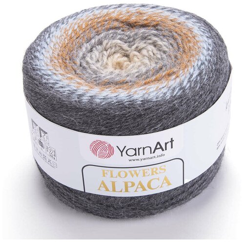 Пряжа YarnArt Flowers Alpaca (ЯрнАрт Фловерс Альпака) 1 моток цвет 440, 20% альпака, 80% акрил, 250г, 940м