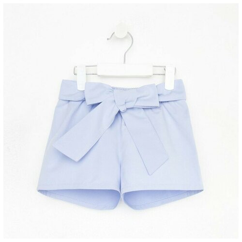 фото Шорты для девочки с поясом kaftan, размер 30 (98-104), цвет голубой