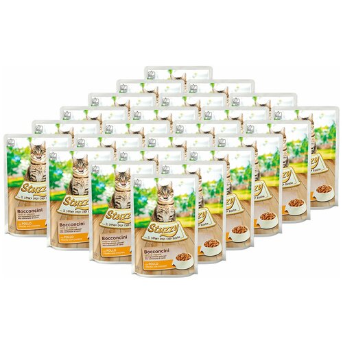 STUZZY BOCCONCINI CAT для взрослых кошек с курицей в соусе (85 гр х 24 шт)