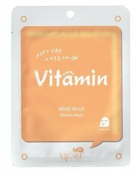 Тканевая маска для лица Mijin MJ CARE ON Mask Pack Vitamin с облепихой, 22 гр.