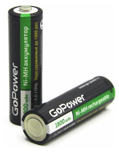 Аккумулятор Gopower HR6 AA BL2 NI-MH 1800mAh