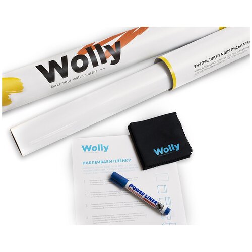 Купить Доска маркерная Wolly Pro самоклеящаяся, 122 х 90 см (для рисования маркерами), белый