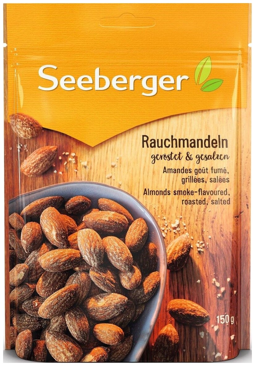 Орехи Seeberger Almonds smoke-flavoured roasted, salted Миндаль жареный соленый с копченым вкусом, 150 г - фото №6