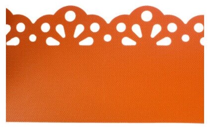 Лента бордюрная декоративная высота 20 см цвет оранжевый - фотография № 2