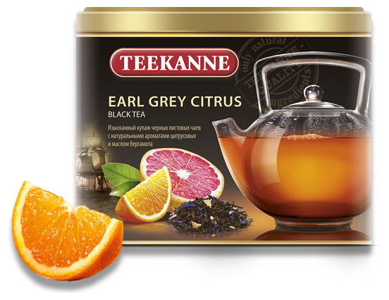 Чай TEEKANNE Earl Grey Citrus Black Tea 150г ж/б - фотография № 1