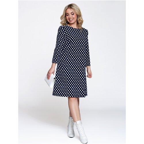 фото Платье with street, размер 56, синий, белый