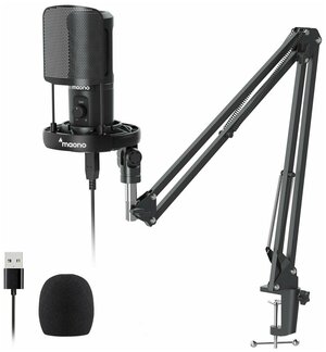 Конденсаторный USB-микрофон Maono AU-PM461S Podcasting Microphone Kit (Black)