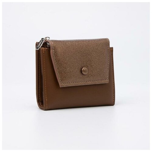 фото Кошелёк на магните, цвет коричневый нет бренда