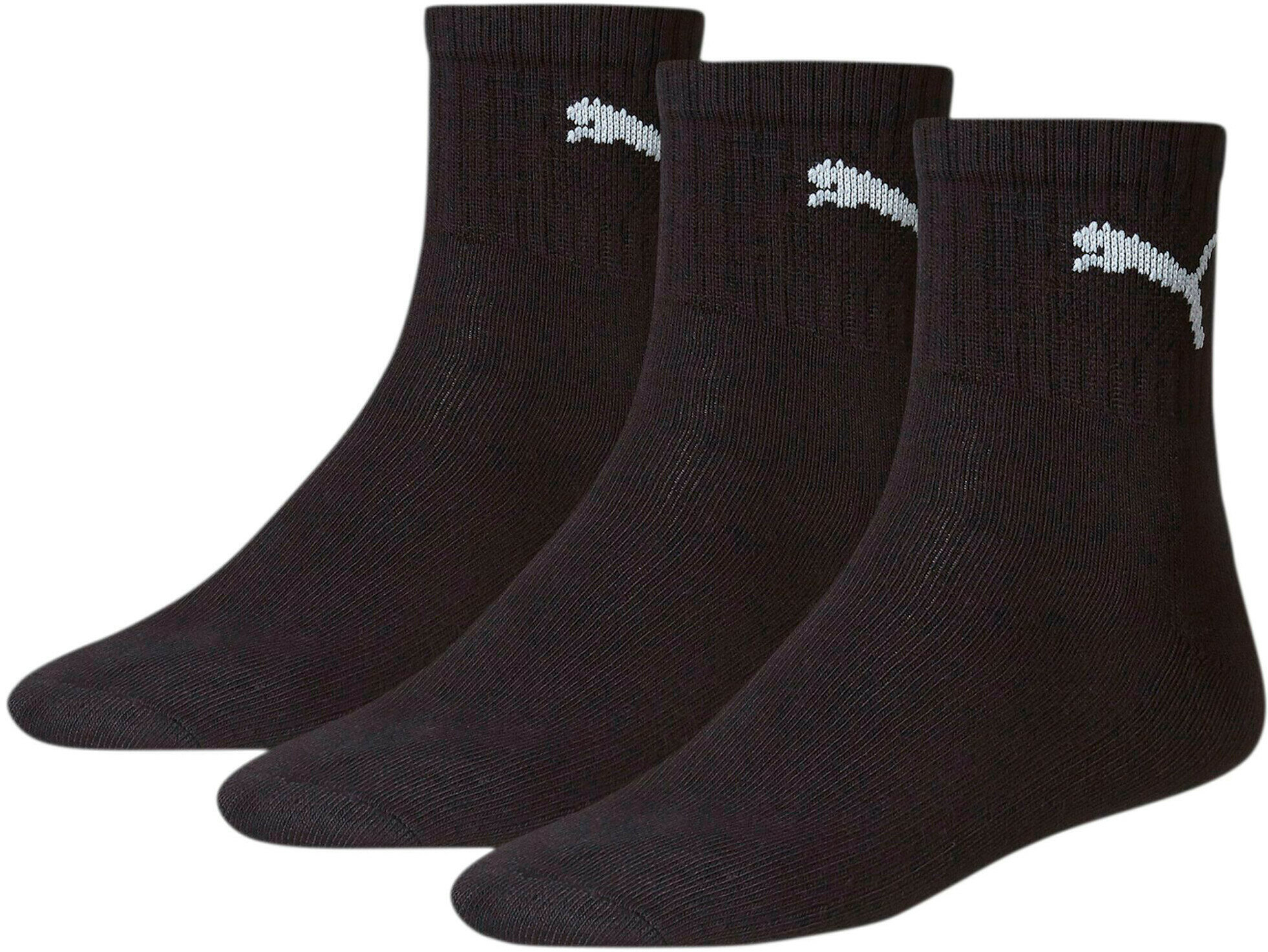 Носки PUMA, комплект, 3 пары, размер 4749, черный