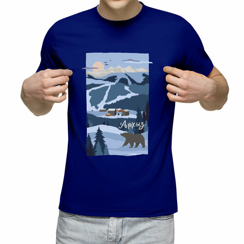 фото Футболка us basic, размер l, синий