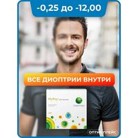 Контактные линзы CooperVision MyDay Daily Disposable (90 линз) -3.50 R 8.4, однодневные, прозрачные