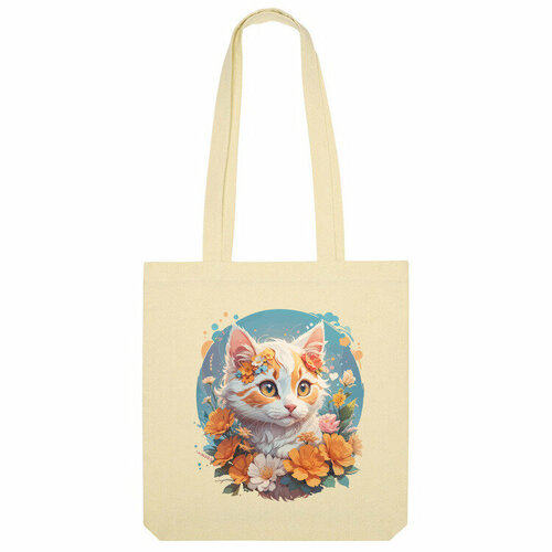 Сумка шоппер Us Basic, бежевый сумка шоппер котята котик и клубок
