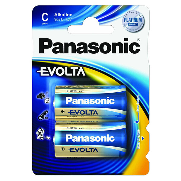 Батарейки Panasonic Evolta C Bli Alkaline, 2 шт. (LR14EGE/2BP) - фото №4