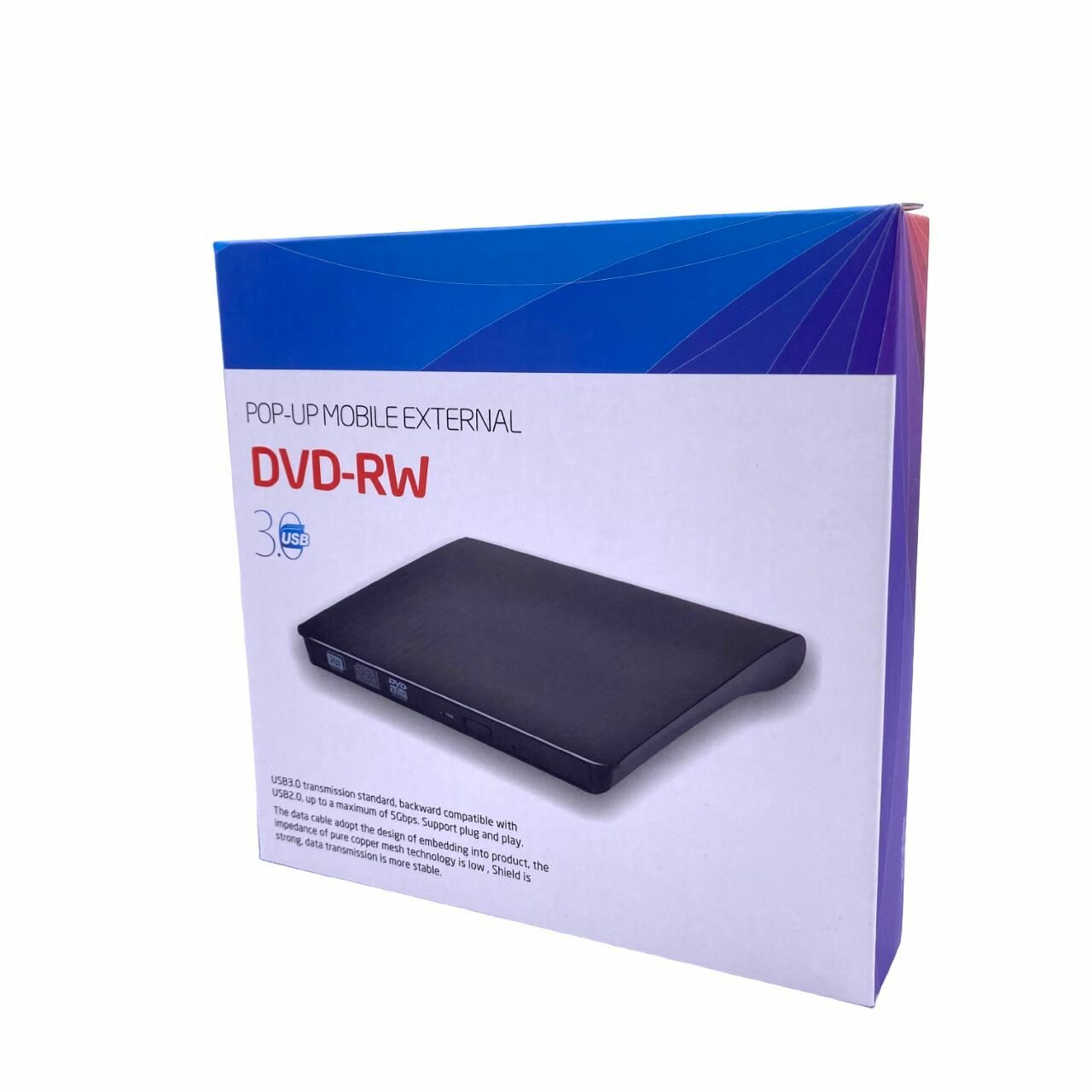DVD привод внешний DVD-RW POP-UP Mobile External оптический черный для ноутбука