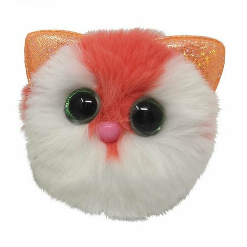 Игрушка мягконабивная Пушистик-Котик 65 см белый с коралловым 416₽